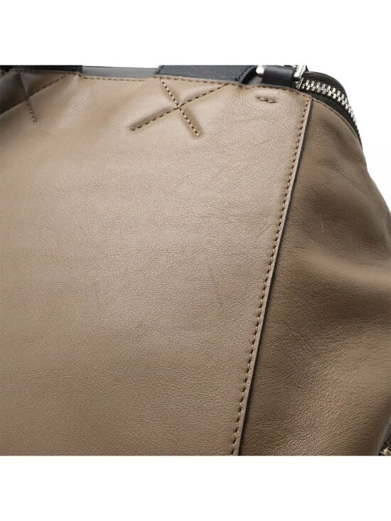 Loewe Goya Backpack Calfskin Leather Mocha Brown Gray Black Silver main image 8